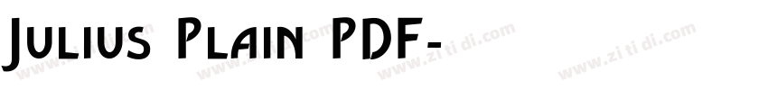 Julius Plain PDF字体转换 Julius Plain PDF字体转换